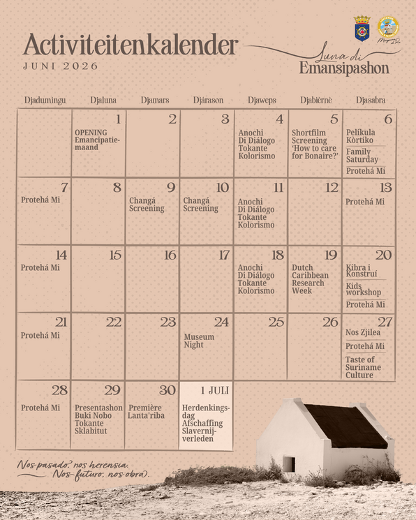 Link naar programma informatie Kalender maand juni met content